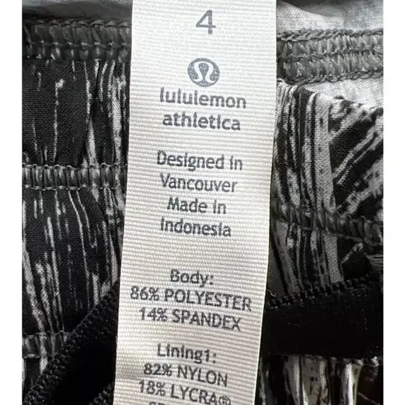 Lululemon Jet Crop *Full-On LuonHeat Wave White BlackSz 4 NWOT - Picture 9 of 10